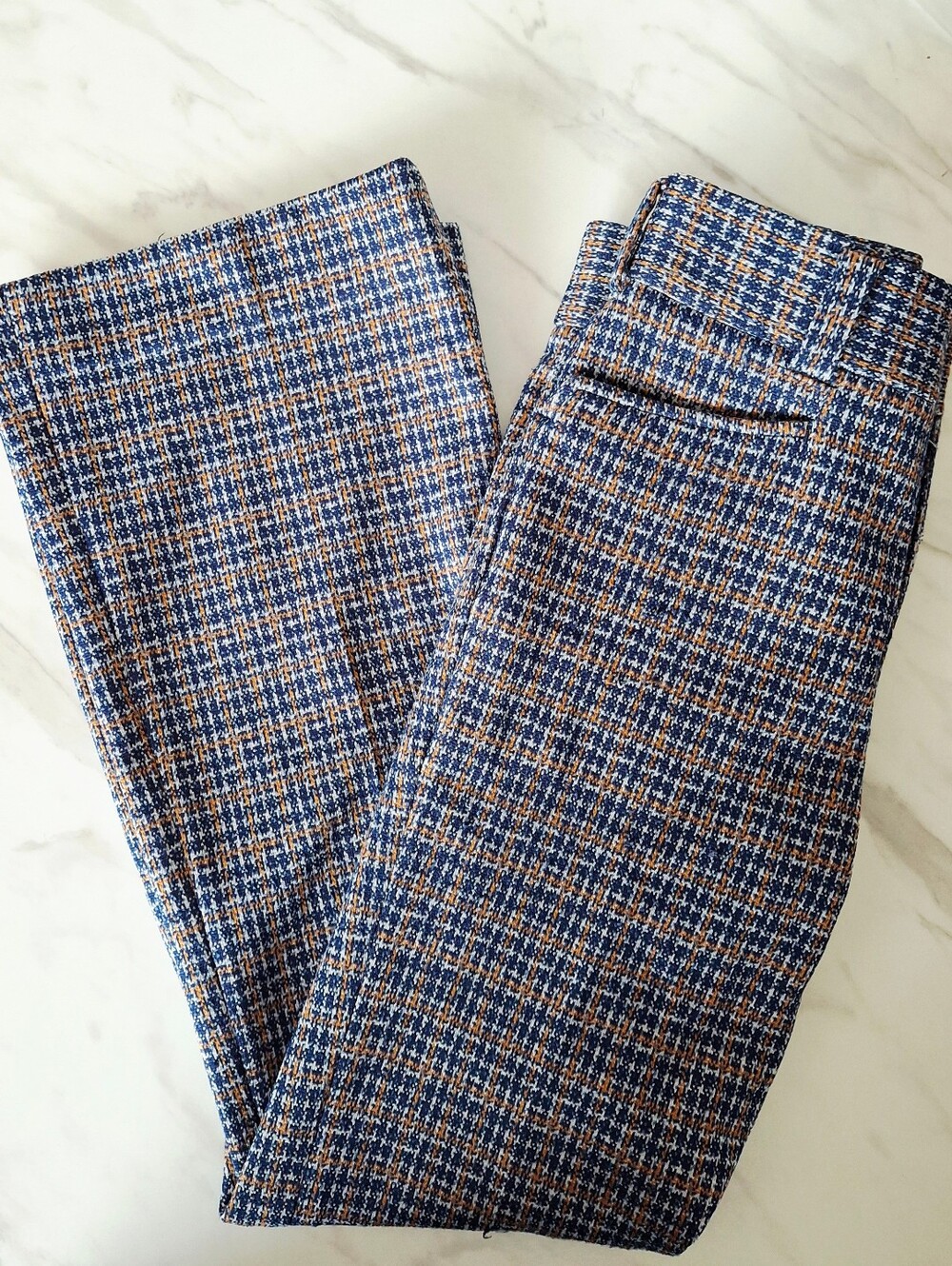 Vintage 70s Plaid Youth Bellbottoms (16)